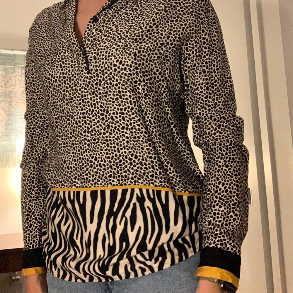 Mixed animal-print shirt